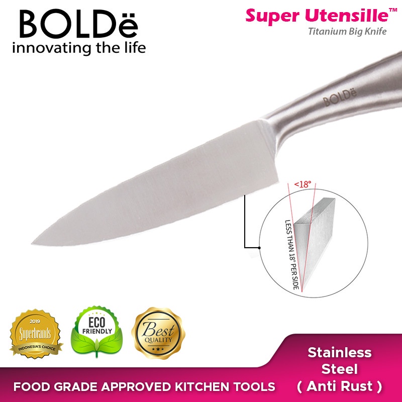 Pisau Dapur Stainless Steel Bolde | Cooking Knife Knives Utility Stainles Stenlis Anti Karat