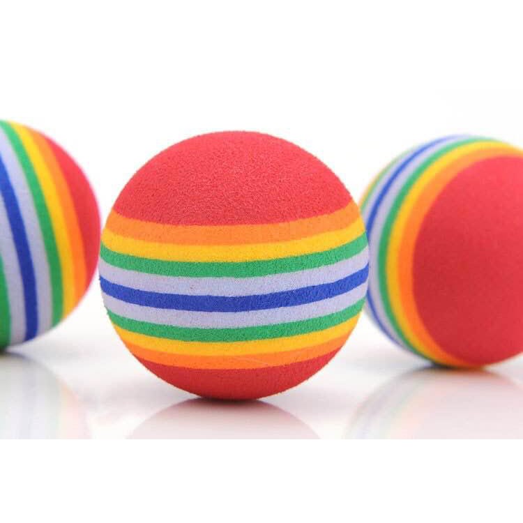 RAINBOW BALL - MAINAN BOLA KUCING KITTEN ANJING DOG TOYS CAT TOYS