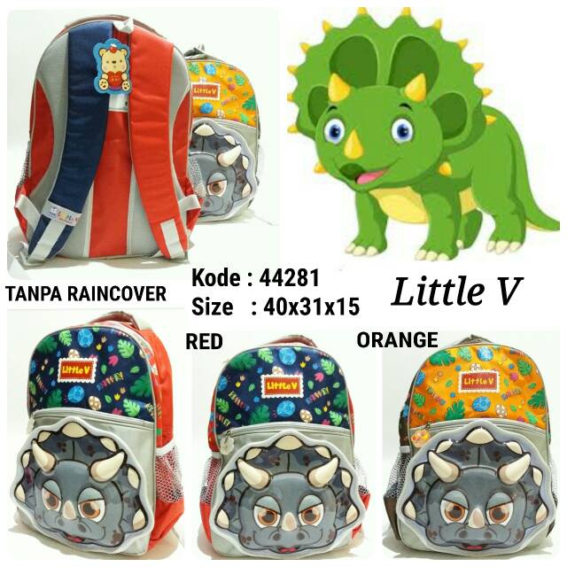 Tas sekolah ransel backpack anak karakter little v 44281 murah