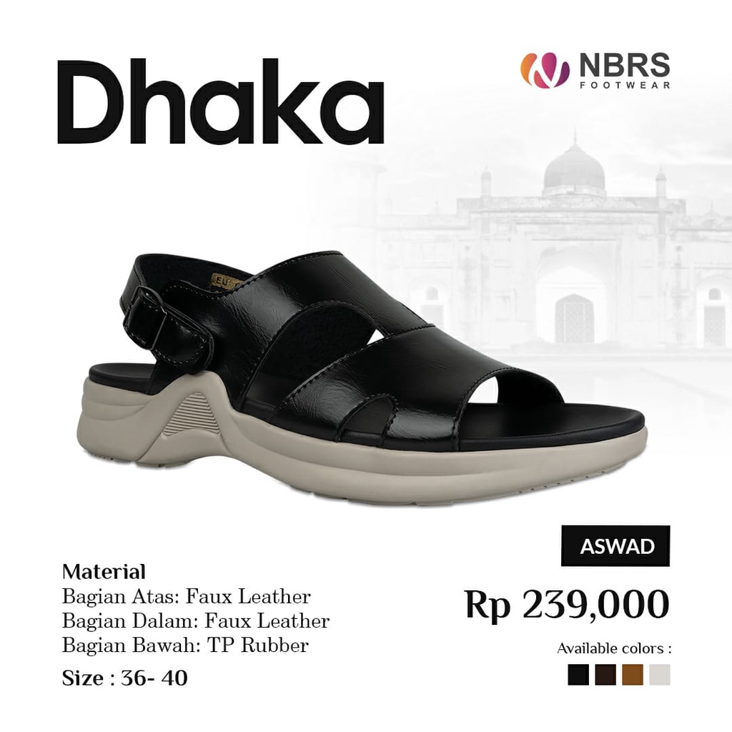 Nibras Footwear Dhaka Casual dan Simple yang Nyaman Dipakai Bahan Faux Leather by NBRS