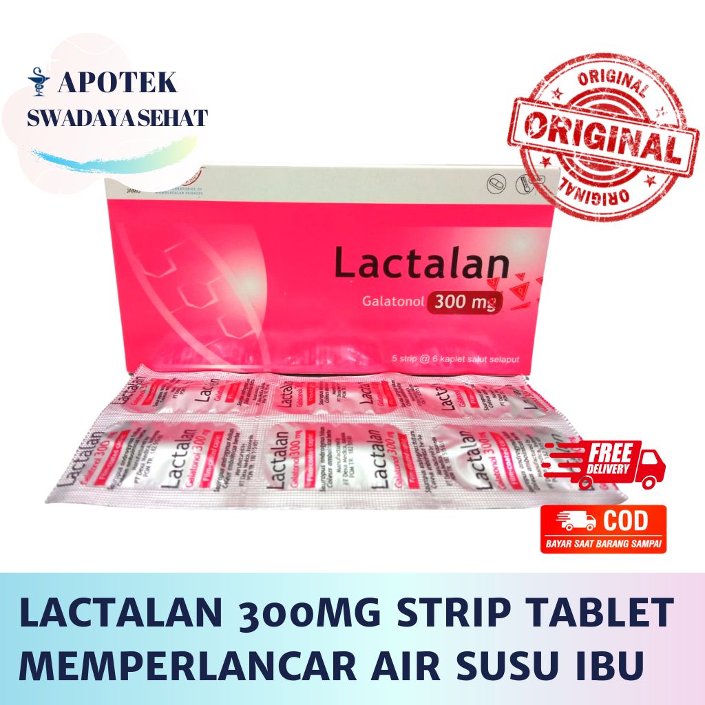 LACTALAN 300MG STRIP TABLET - Suplemen Perlancar Air Susu Ibu ASI MengASIhi Menyusui