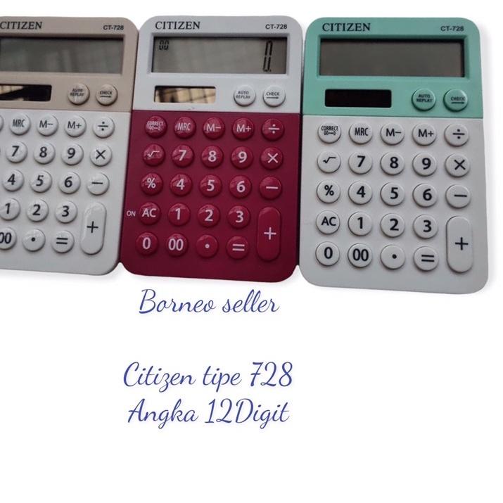

Bagus Dipakai KALKULATOR Citizen Ct 728- KALKULATOR 12 DIGIT - CHECK AND CORRECT - KALKULATOR SAKU - KALKULATOR DAGANG;