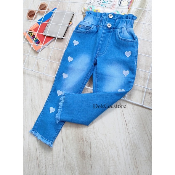 Celana anak jeans Anak love  3th-13th