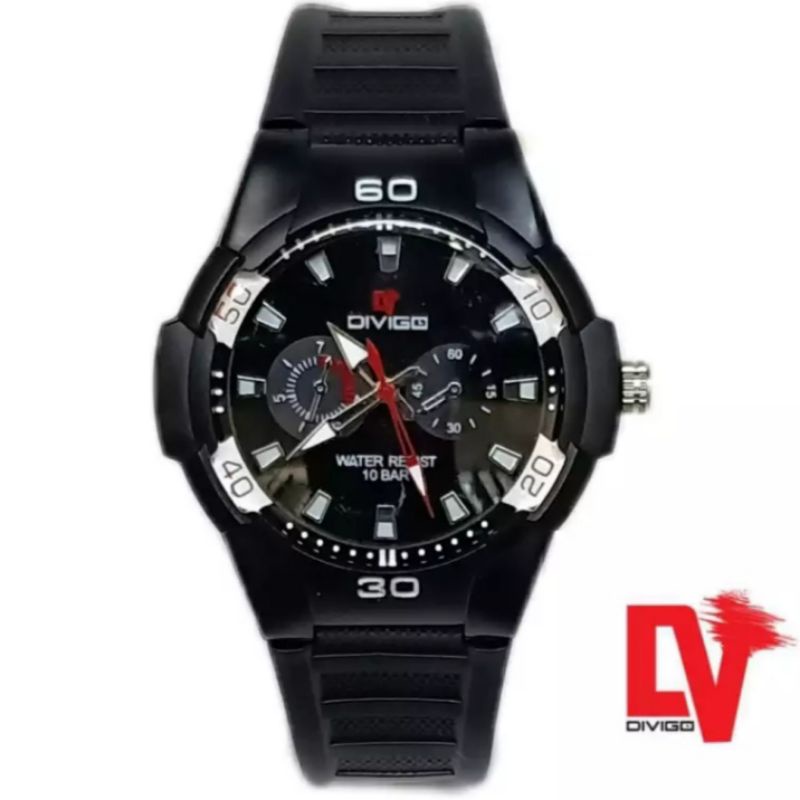 Jam tangan pria digital divigo original Strab rubber