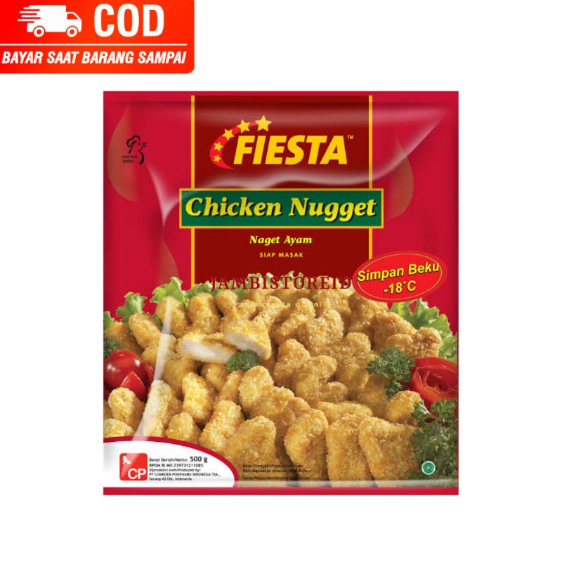 

(JAMBISTOREID) JAMBI LANGSUNG KIRIM Fiesta Chicken Nugget 500gram Naget Ayam Instan Makanan Saji Frozen Food Jambi