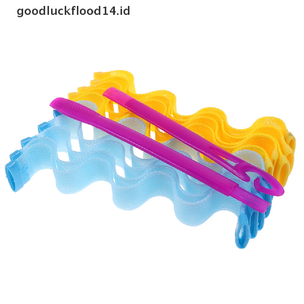 [OOID] 10pcs Water Wave Magic Curlers Formers Leverage Spiral Hairdressing Tool 30cm ID