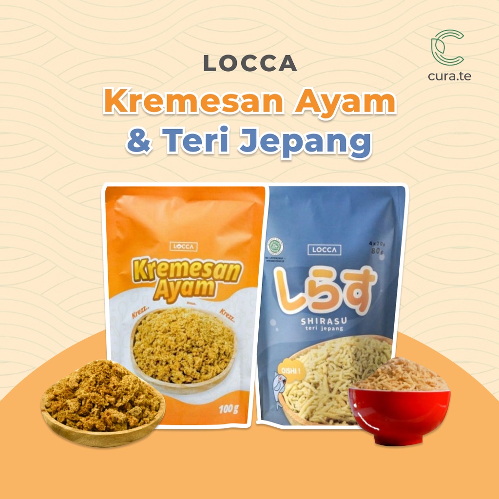 LOCCA KREMESAN AYAM SHIRASU IKAN TERI JEPANG | CEMILAN INSTAN SIAP SAJI