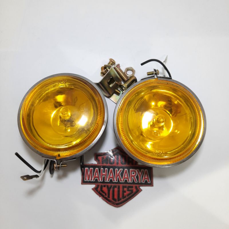 LAMPU KABUT BULAT TEMBAK FOG LAMP MOTOR MOBIL 3 INC 2 PCS