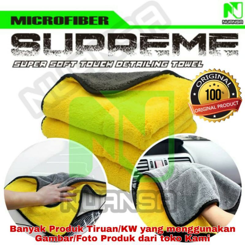 Nuansa - Kain Lap Microfiber 2 Side Pembersih Cuci Mobil Motor Serbaguna nice clean kaca wash wax