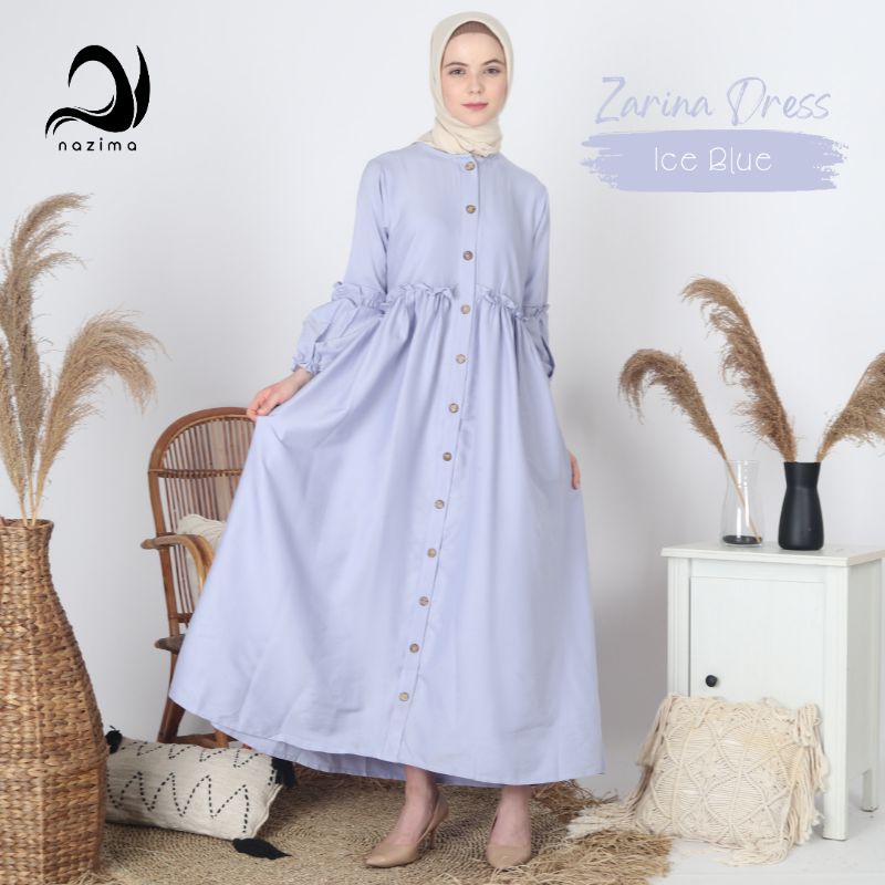 Nazima Gamis Dewasa Zarina Dress-Ice Blue
