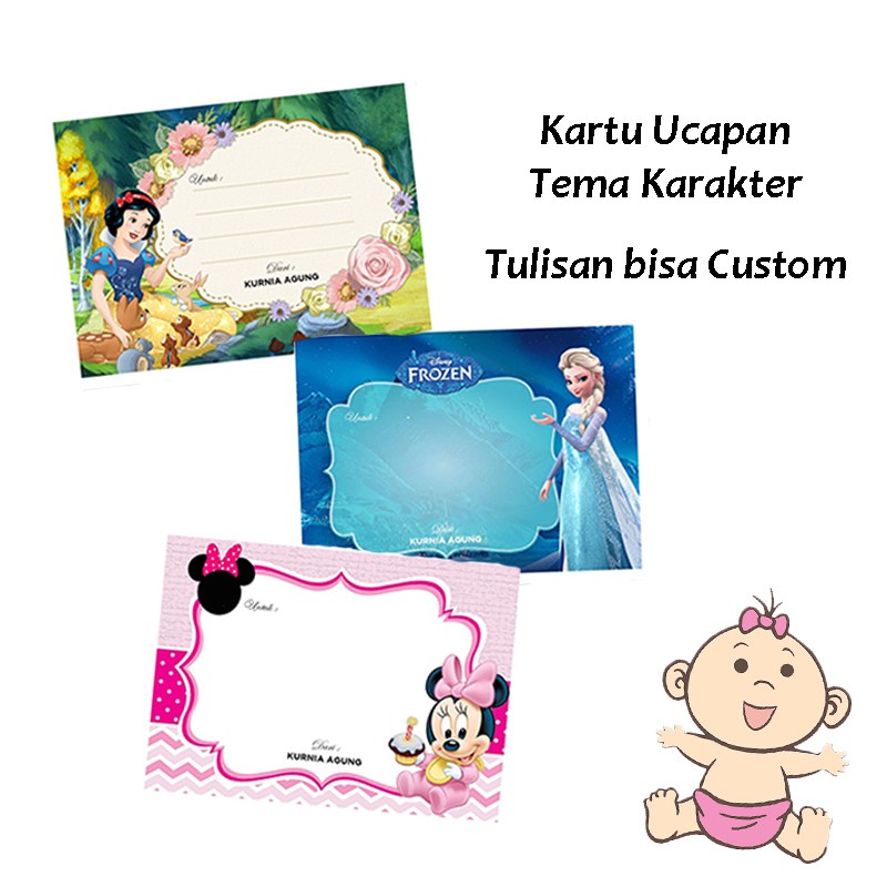 Paket HBD Elsa Kado Ulang Tahun Baju Dress Gaun Bayi Murah Minnie Snow White Promo KA01