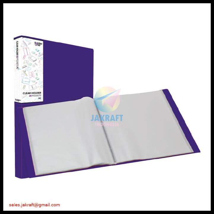 

Clear Holder Folio F4 Fc Isi 20 Display Book (Ungu Purple)