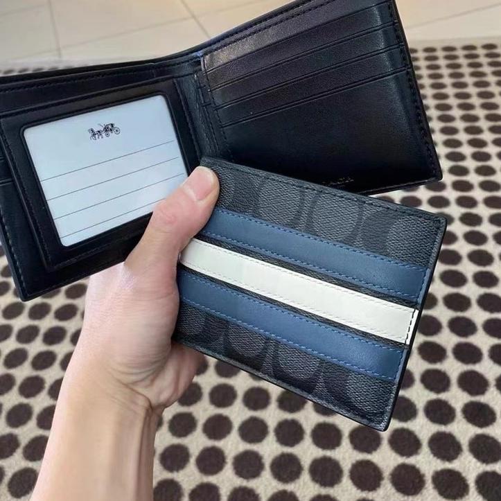 Terlaris.. Coach Dompet Pria Men Wallet Dompet Lipat Pria Fullset ORIGINAL Coach Wallet Coach Dompet