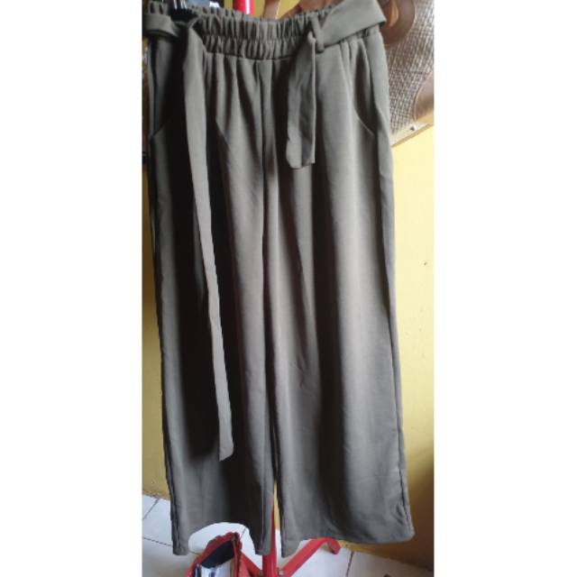 SOLD- Celana kulot murah jrep army/hijau lumut