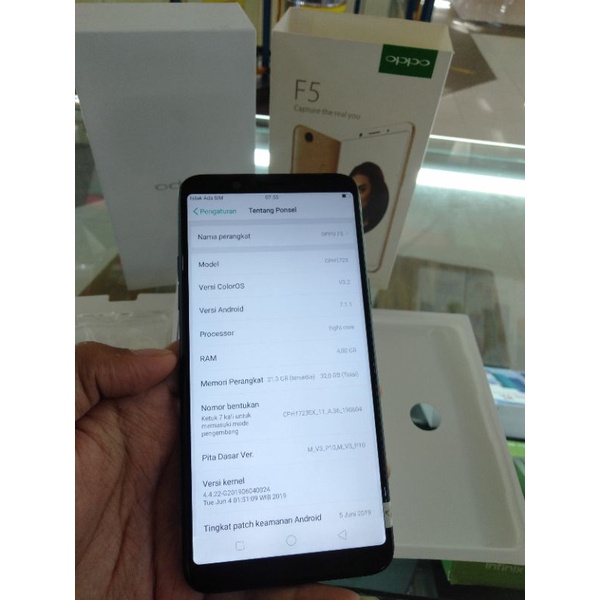 Second Oppo F5 4/32GB full set (LIKE NEW/second rasa baru)