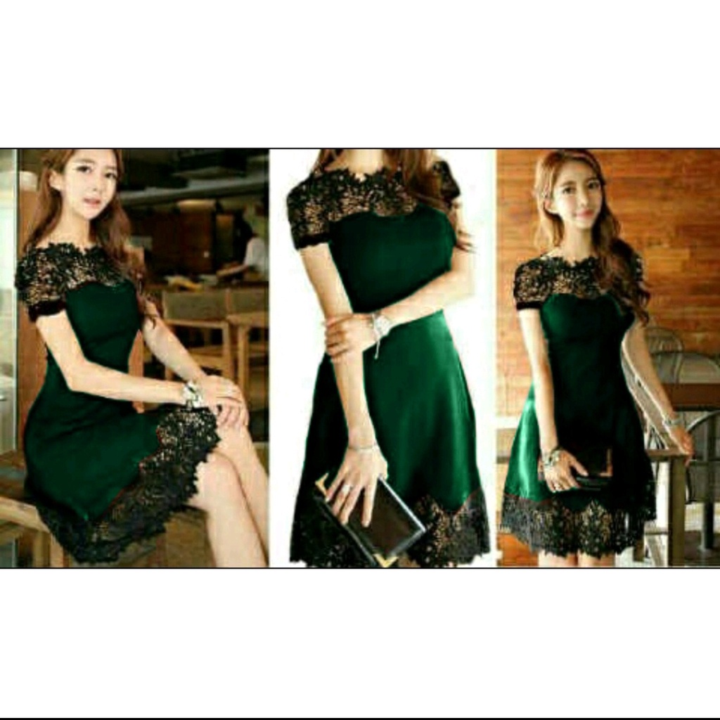 [VLFK] Dress Wanita Mewah / Dress Brukat / Dress Korea / Dress Wanita / Dress Kondangan / Fashion Wanita