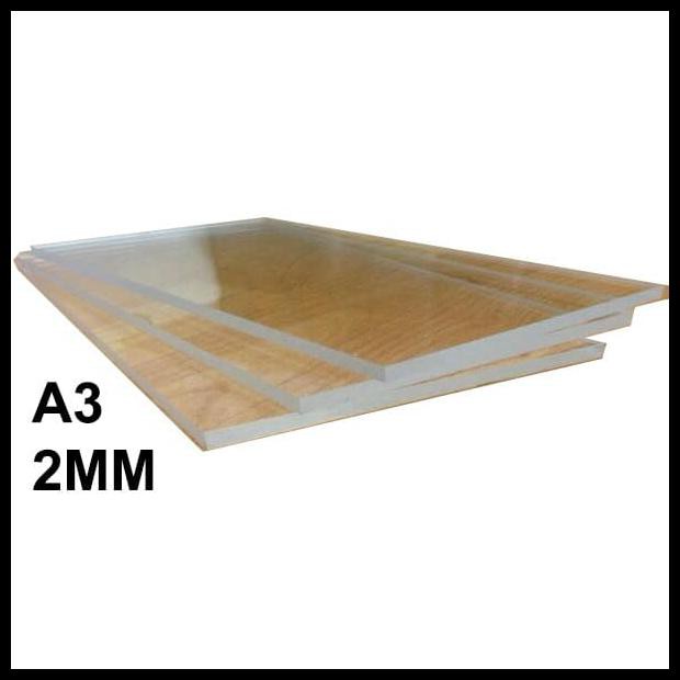 Acrylic Transparan 2Mm A3 / Akrilik Bening / Lembaran - 1,5Mm