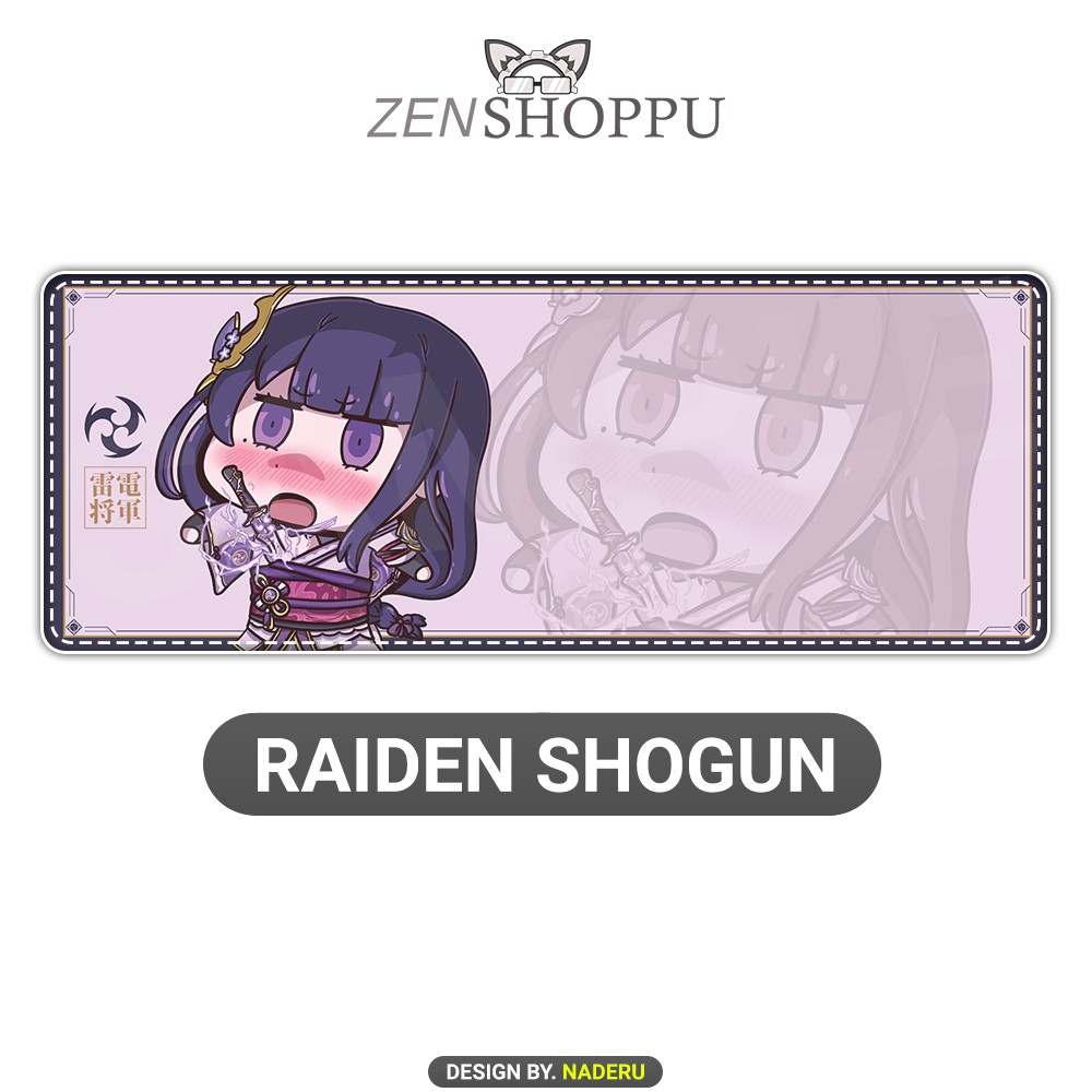 Chibi Raiden Shogun Genshin Impact Deskmat / Mousepad