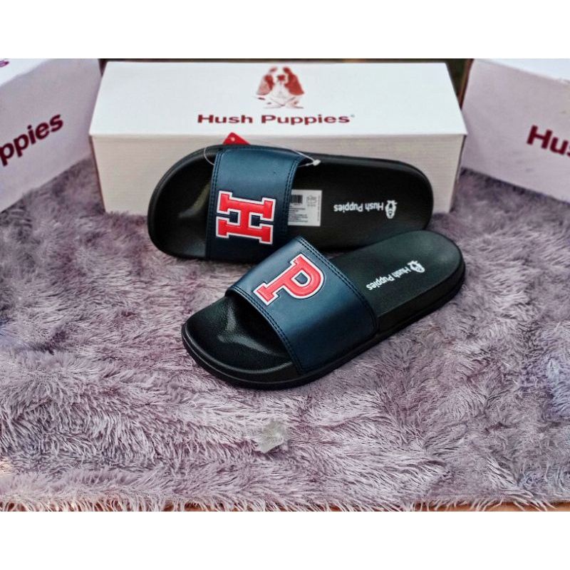 SANDAL SLIDE HUSH PUPPIES PRIA WANITA SANDAL SLIP ON SLOP SLIDE ORIGINAL PREMIUM EMBOSS