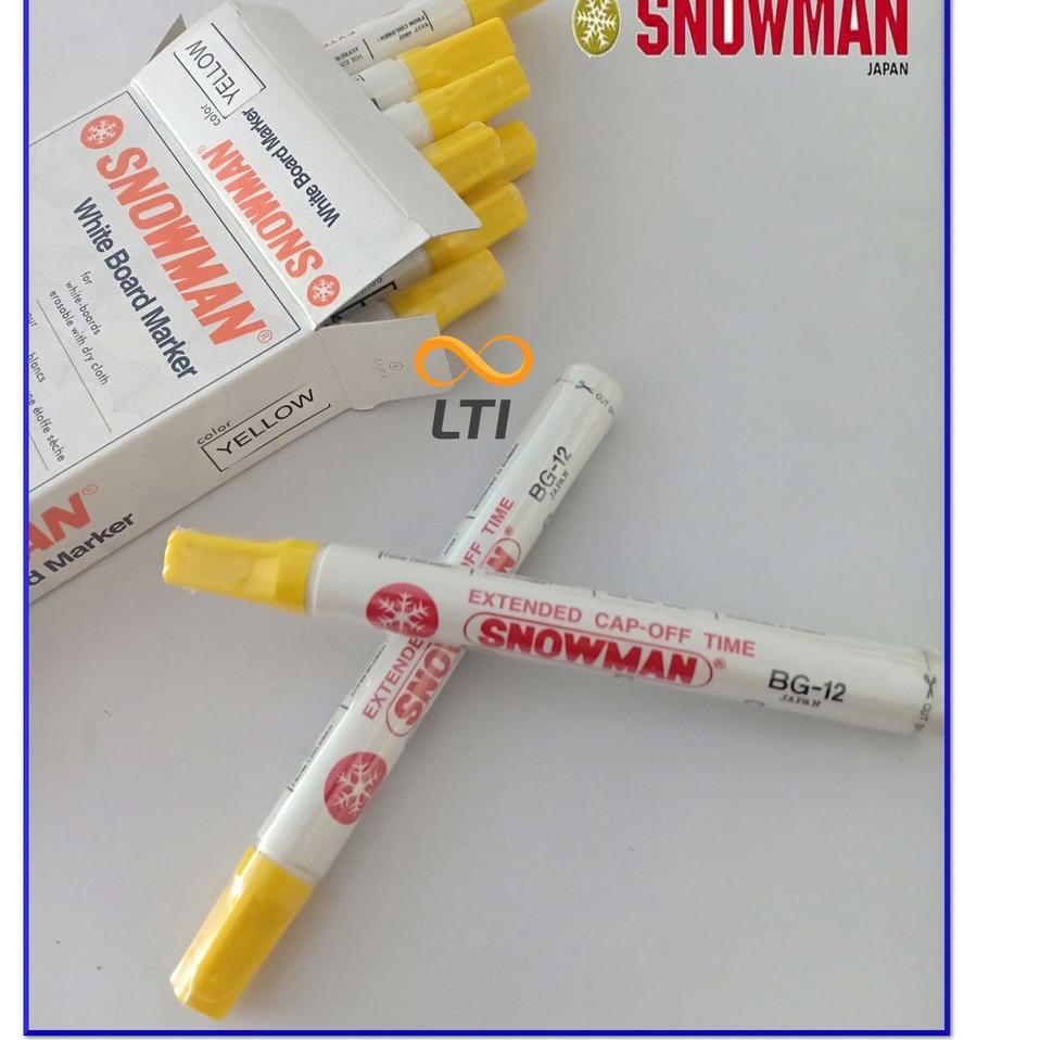 

Harga Hemat Snowman Spidol Whiteboard Marker BG-12 / Spidol Snowman Non Permanen Lusin BISA CAMPUR WARNA