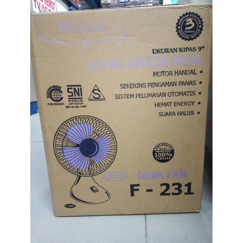 Maspion F 231 Kipas Angin Desk Fan 9 Inch Sidoarjo Shopee Indonesia