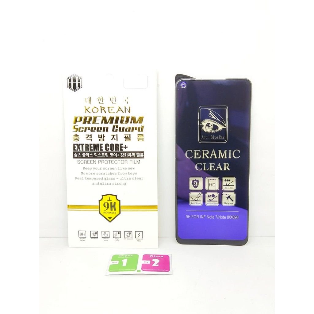 Ceramic CLEAR ANTI BLUE Infinix Note 7 X690 6.95 inch Screen Protector Full Layar No Sidik Jari Anti