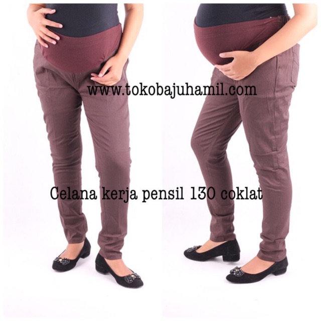 Celana hamil 130 pensil coklat