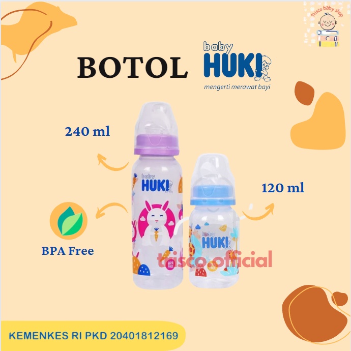 Trisco Huki Botol Susu 120ml dan 240ml BPA Free Jombang