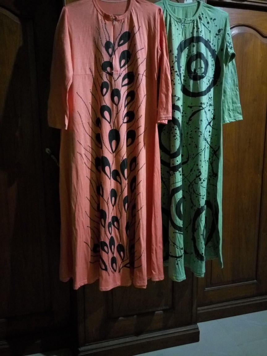 Gamis Pelangi Kaos Combed Raymi Ori Ziray Batik Jumbo Premium