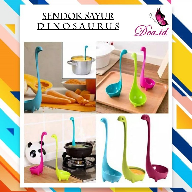 [DEASHOP] SENDOK SAYUR / SENDOK KUAH / CENTONG SPATULA DINOSAURUS ANTI TUMPAH DAN JATUH