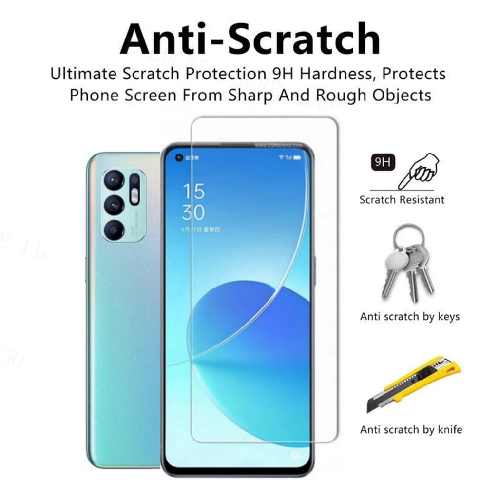 PROMO Tempered Glass OPPO Reno6 4G Screen Protector Full Cover Pelindung Layar Depan Reno 6