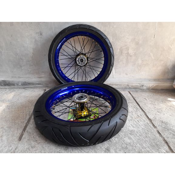 SEPAKET VELG TROMOL JARI JARI BAN SET SUPERMOTO KLX 150 D-TRACKER