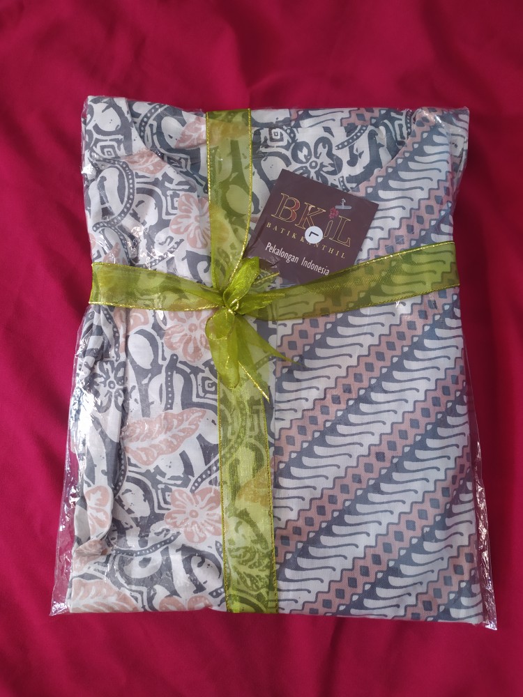 Tey-17 Batik Wanita Asj Sa Hrb026 Kenongo Kemeja Tosca Pendek