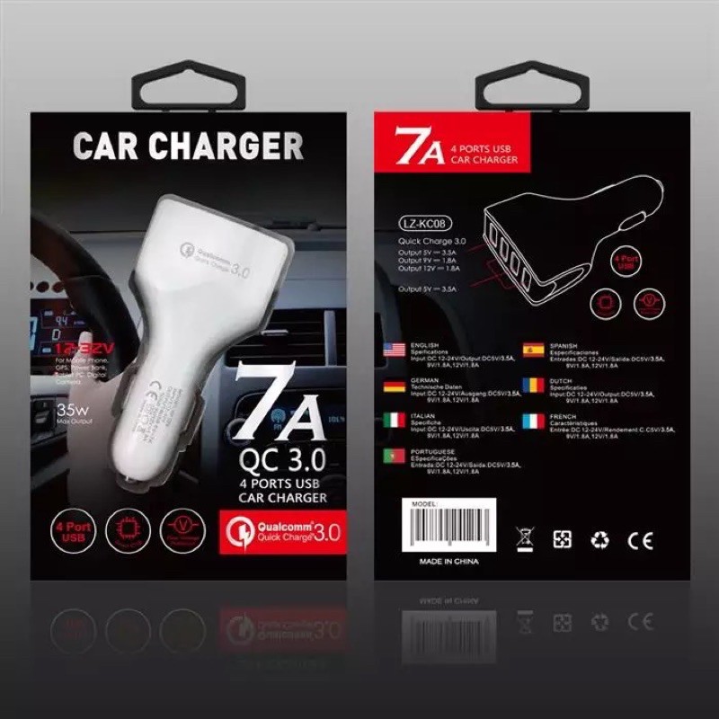 Qualcomm 3.0 - Charger Mobil - Car Charger - Quick Charge - 4 USB