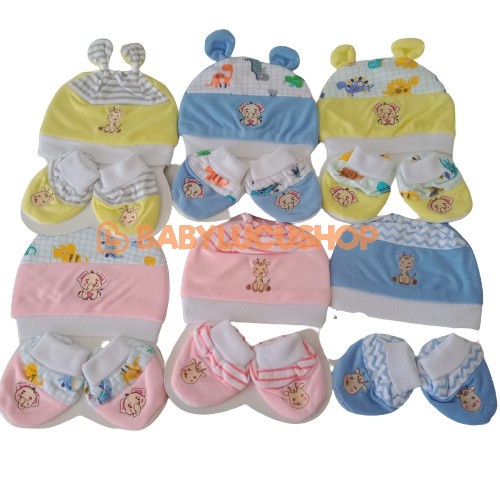 Little Lee TOPI SET SEPATU Bayi Newborn Perlengkapan Bayi Baru Lahir