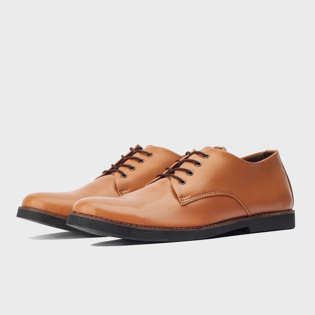 FUERTE BROWN ORIGINAL x GIANT FLAMES Sepatu Formal Pria Pantofel Tali Kerja Kantor Dinas Resmi Guru PNS Kantoran Pesta Undangan Wedding Kondangan Nikah Kuliah Casual Derby Oxford Semi Kulit Premium Footwear Big Size Jumbo Ukuran Besar 44 45  Keren Terbaru