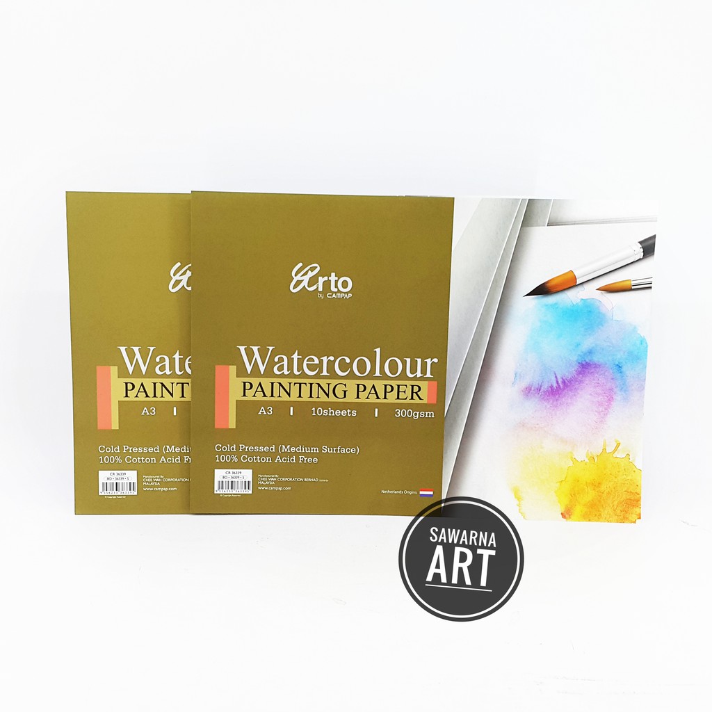 

Arto A3 Watercolour Paper Sheets - COTTON 300g