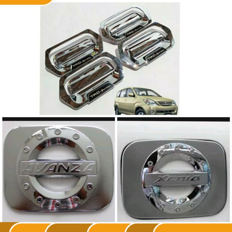 Paket outer handle tank cover mobil Avanza Xenia 2004-2011 lama vvti chrome Variasi_Motor&mobil