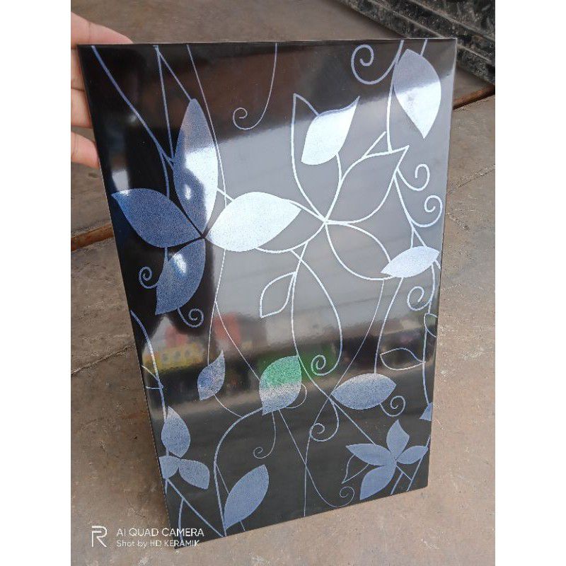 KERAMIK DINDING DAPUR KAMAR MANDI KIA AUTUMN BLACK 25X40 KW1