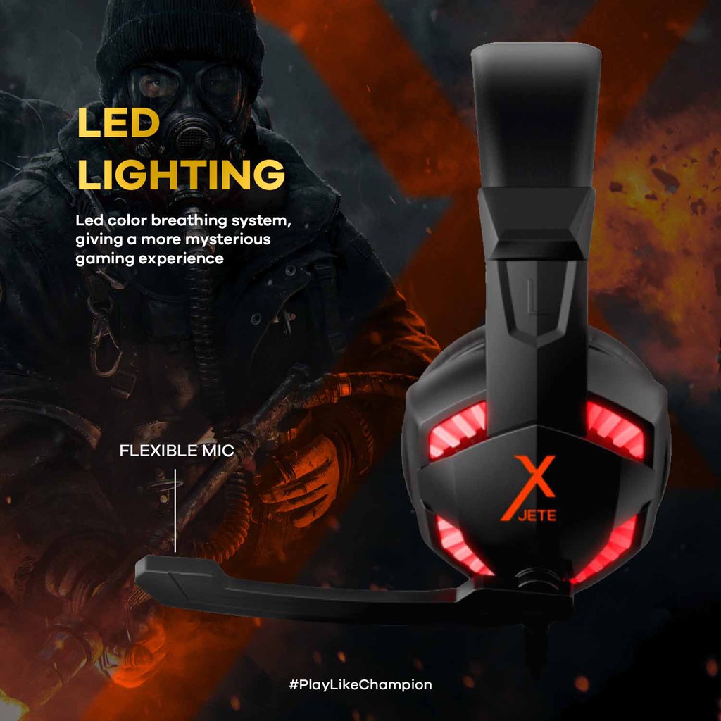 Headphone Gaming JETE X GA1 Series With Usb Audio Controller Original Garansi Resmi 1 tahun