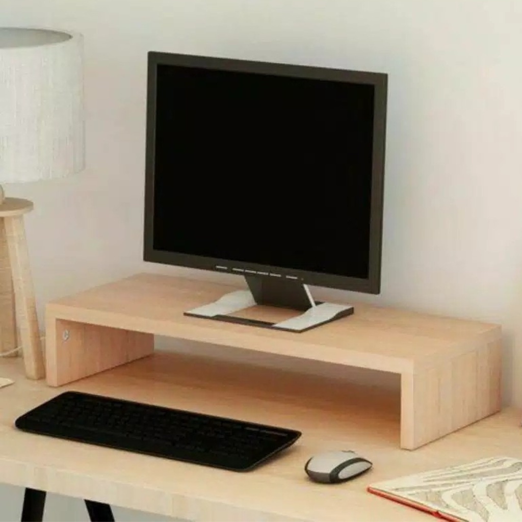 meja dudukan monitor stand kayu / Dudukan Alas monitor / MEJA LAPTOP