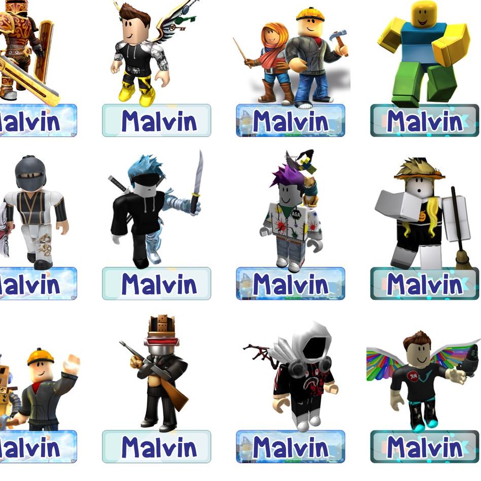 

STIKER LABEL NAMA WATERPROOF FUNGKY ROBLOX 이