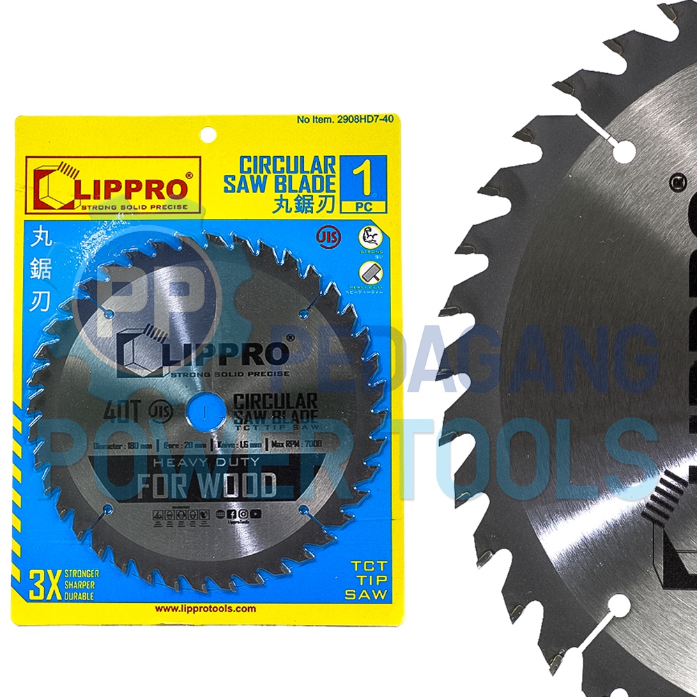 LIPPRO 7&quot; X 40T HD CIRCULAR SAW BLADE MATA GERGAJI PISAU POTONG KAYU