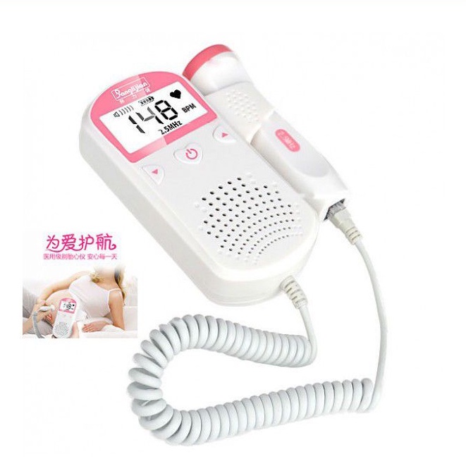 Doppler Alat Deteksi Jantung Janin Bayi Heartrate Monitor Fetal Doppler Alat Cek Detak Jantung Janin Bayi Ibu Hamil Dopler U3-02 White Fetal TaffOmicron K3WDWA1Q Grab Me