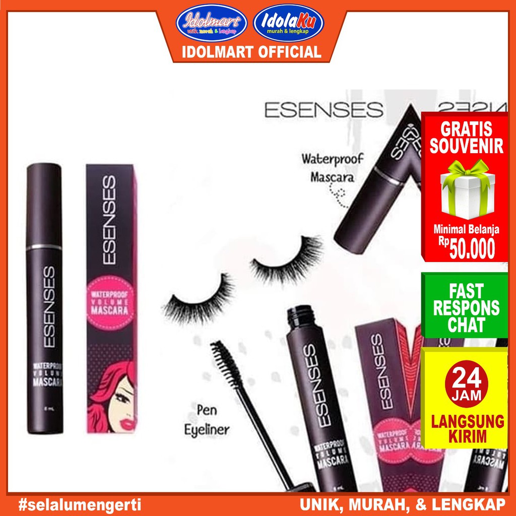 IDOLAKU Esenses Mascara Evany Waterproof Maskara