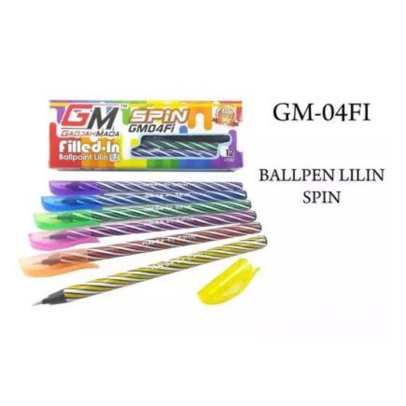 

Bolpen Lilin / Pulpen Lilin SPIN 1pack isi 12 Pcs