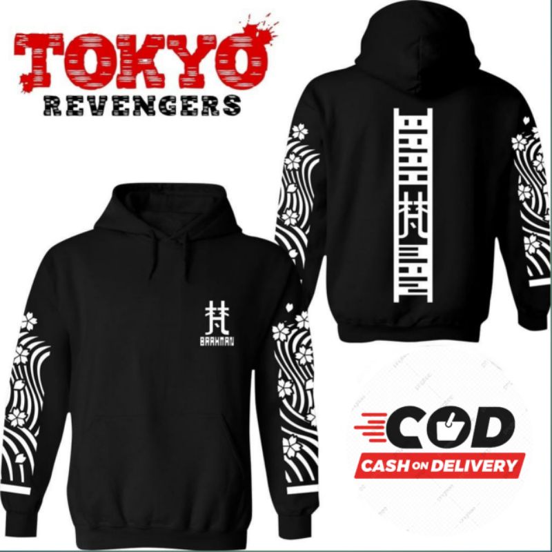 Jaket Sweater Hoodie Brahman Tokyo Kawaragi Senju - Black Dragon Tokyo Revengers Best Seller