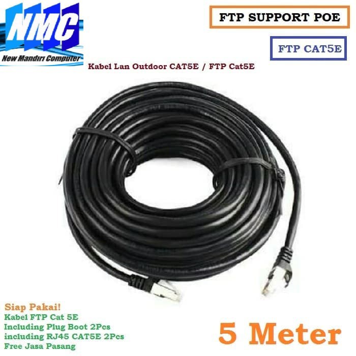 KABEL LAN FTP 5 METER OUTDOOR FTP CAT5E 5 CAT 5E FTP 5 METER