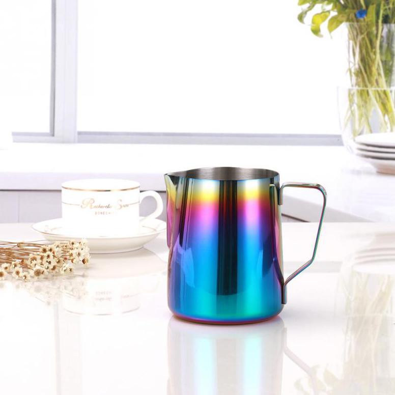 GS8 Gelas Pitcher Kopi Espresso Latte Art Rainbow Stainless Steel 350ml - 10084 OneTwoCup Multi