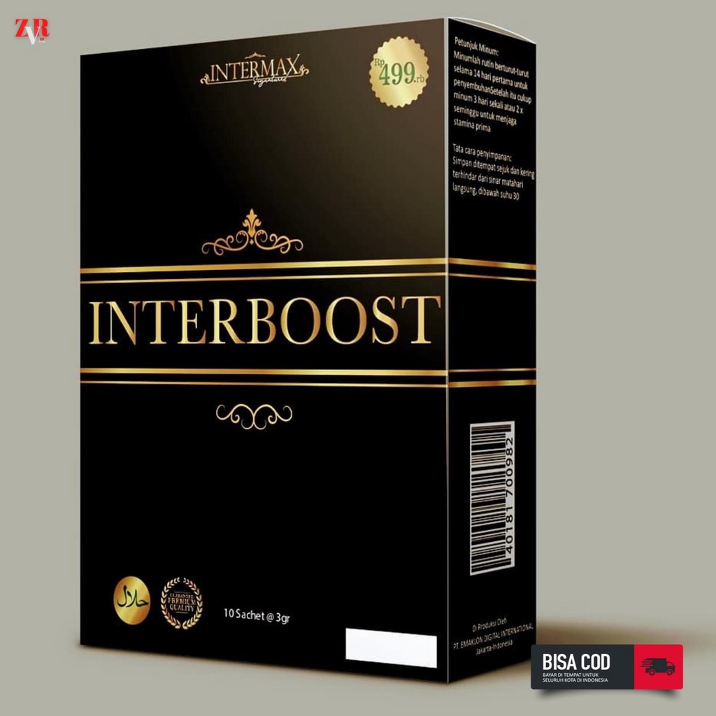 INTERBOOST 1 Box 10 Sachet | INTERBOOST Minuman Serbuk Kopi Krimer 1 Box 10 Sachet